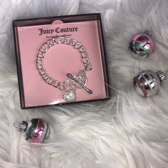 New! Juicy Couture silver crystal heart bracelet - Picture 5 of 7